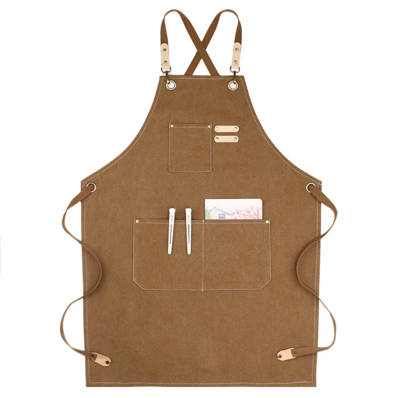Kitchen Household Articles Waterproof Oil Proof Baking Apron With Pocket