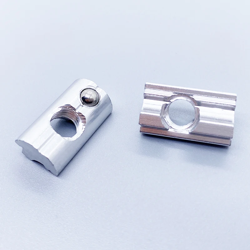 Self-aligning T-slot nut Roll in t nut with spring  ball for 30 series slot 8 for solar panel