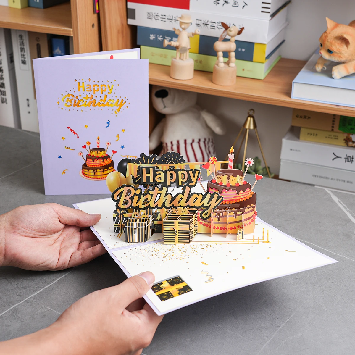 Pop Up Birthday Card Gift for Business Kids Wife Husband Baby Shower 3D Greeting Cards
