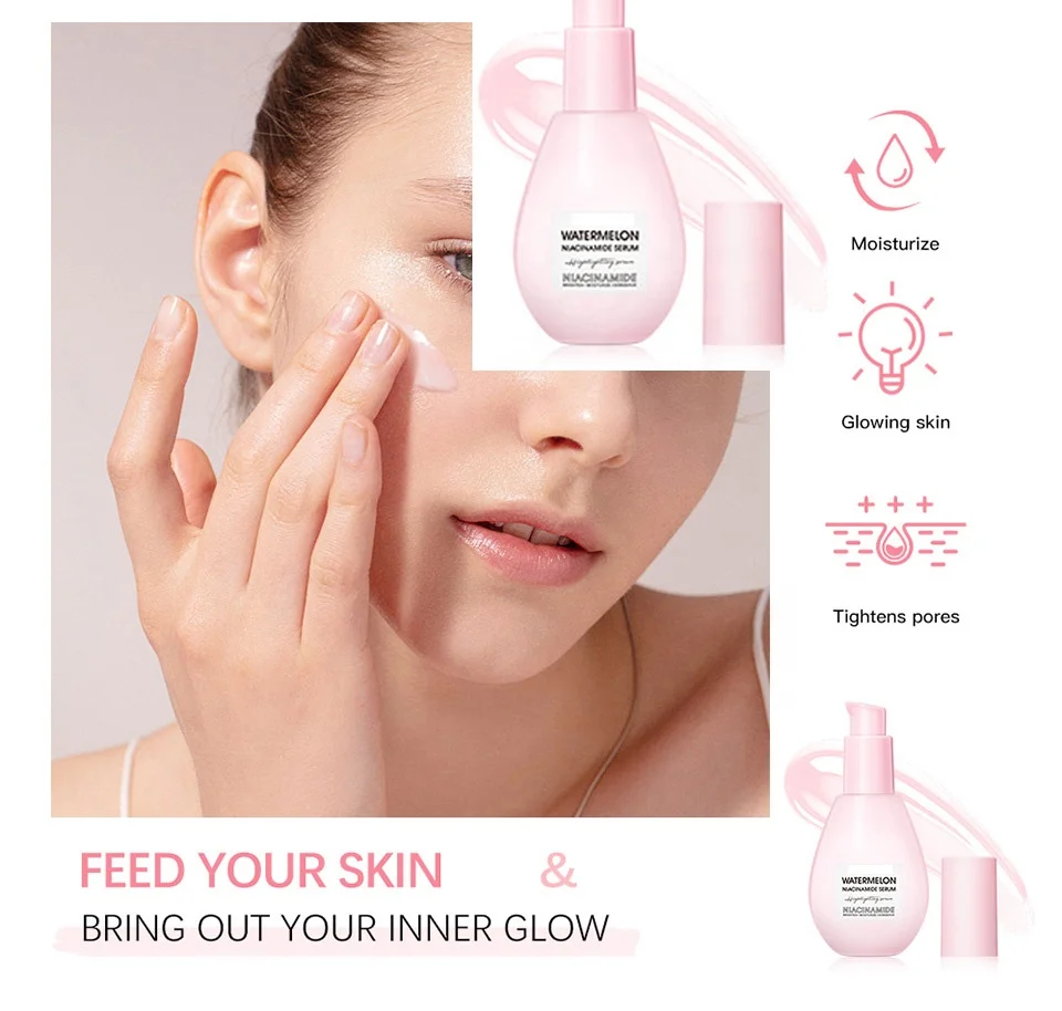 WATERMELON NIACINAMIDE SERUM Moisturize Hydrate Repair Damaged Skin Barrier Face Serum