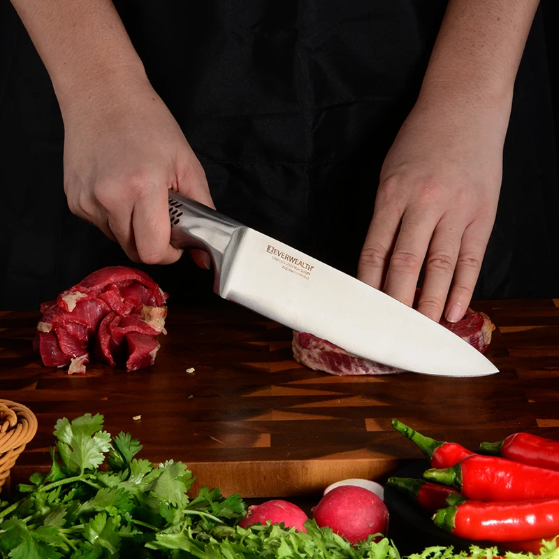 Extremely Sharp Stainless Steel Knife With Forged Bolster Hollow Handle Stainless Steel Kitchen Knife Set