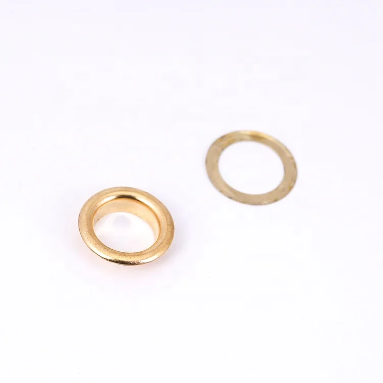 brass eyelet round grommet hole hotsale cheap iron copper 5mm*10mm*5mm metal eyelet and grommets for curtain shoes
