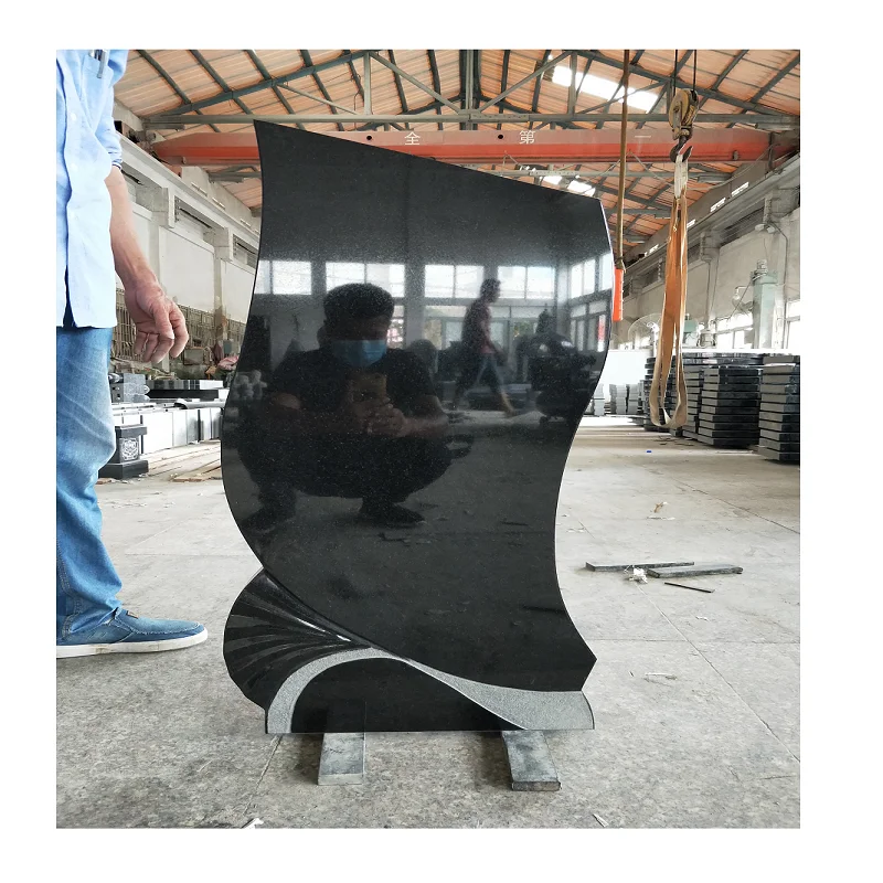Black Monument Cemetery Cheap Price Granite Children Memorial Monuments Headstones Tombstone modern kerb tombstone