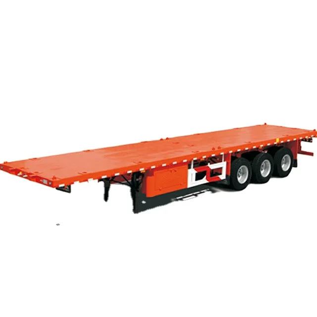 Wholesale High Quality 40T/20FT,40FT 3 Axle Steel Flatbed Semi Trailers