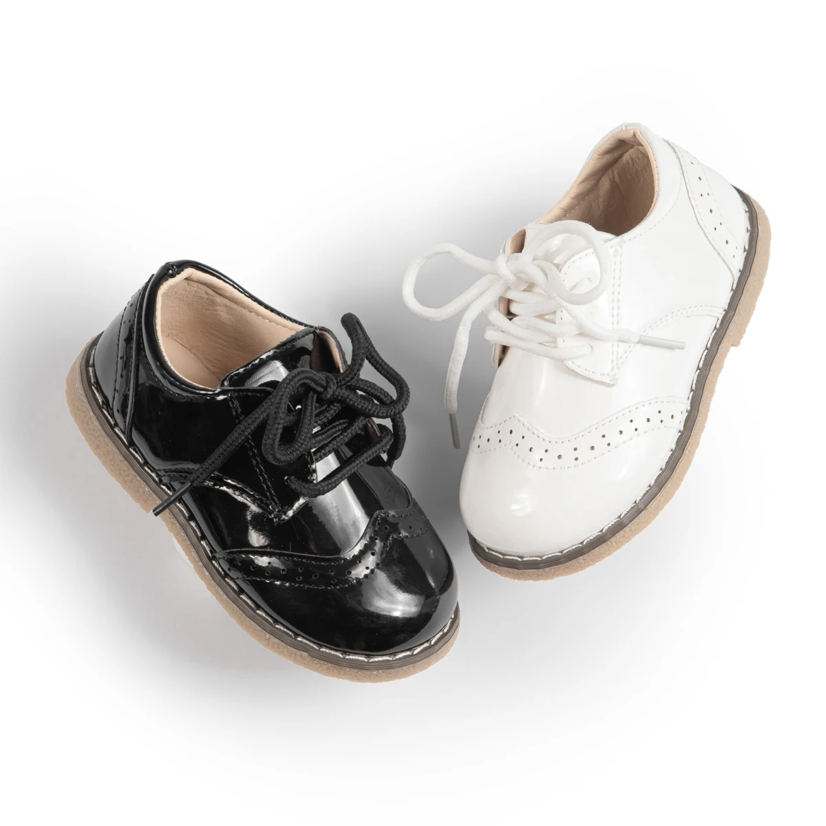 PU Leather Kid Shoes for Girls Winter Wedding Party Outdoor with Soft Rubber Sole Summer Flat Light Dress Shoes for School