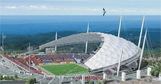 Modern Design PTFE Architectural Membrane Fabric for Outdoor Application for Stadium and Gym Shade Canopy Covering