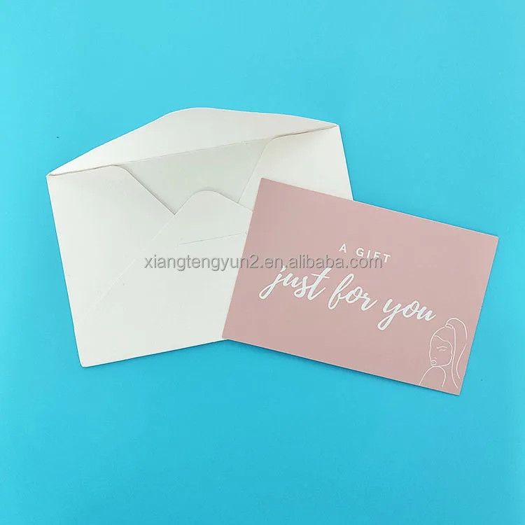 Gift Cards With Stickers Label Custom Logo Wedding Greeting Invitation Thank You Gift Notes Cards with Envelope
