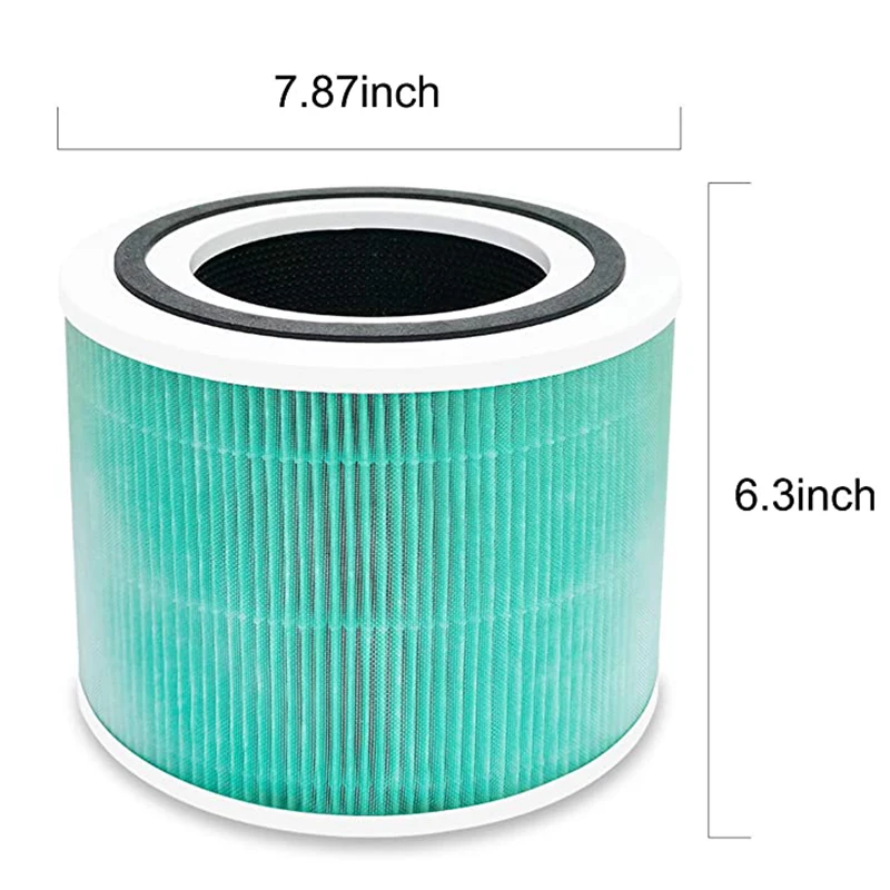 Air Purifier Filter H13 Grade 3-in-1 High-Efficiency Activated Carbon LEVOIT Core 300 Toxin Absorber Replacement Filter