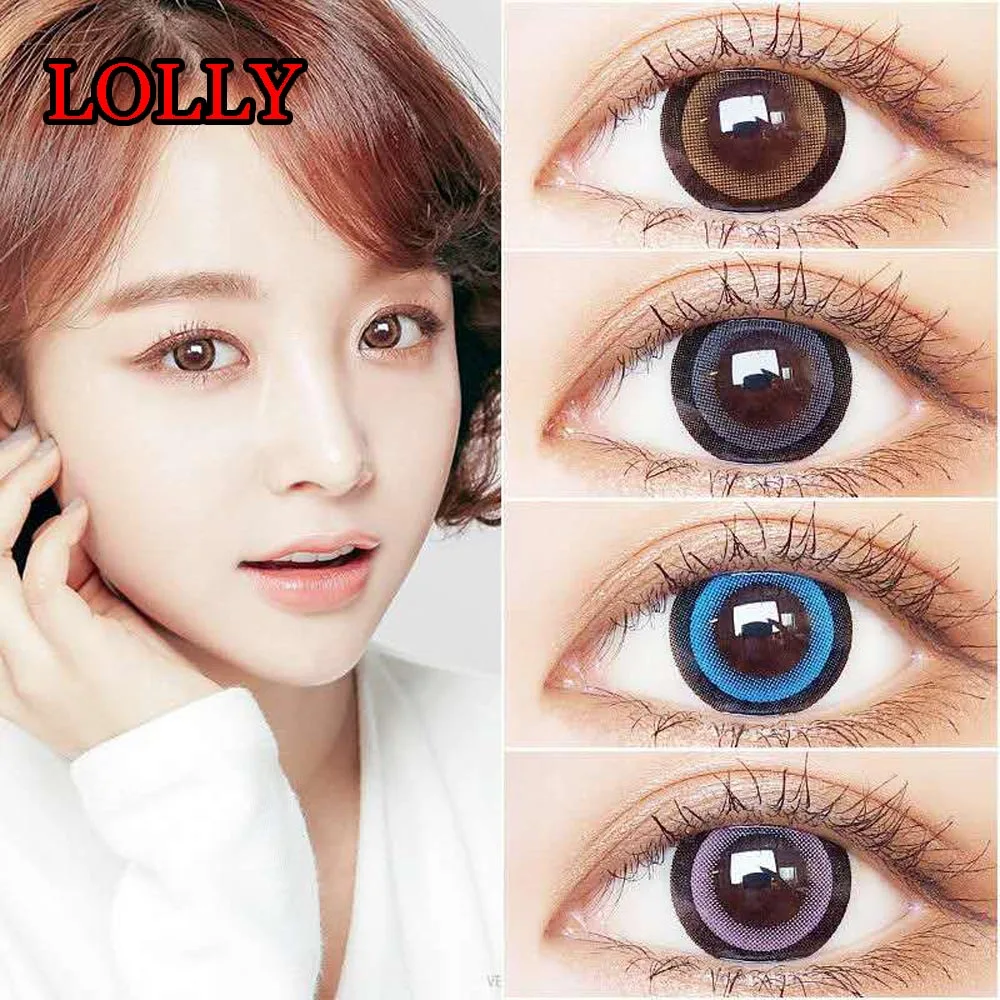  Японские цветные контактные линзы Dolly Eye Look большие косметические для глаз