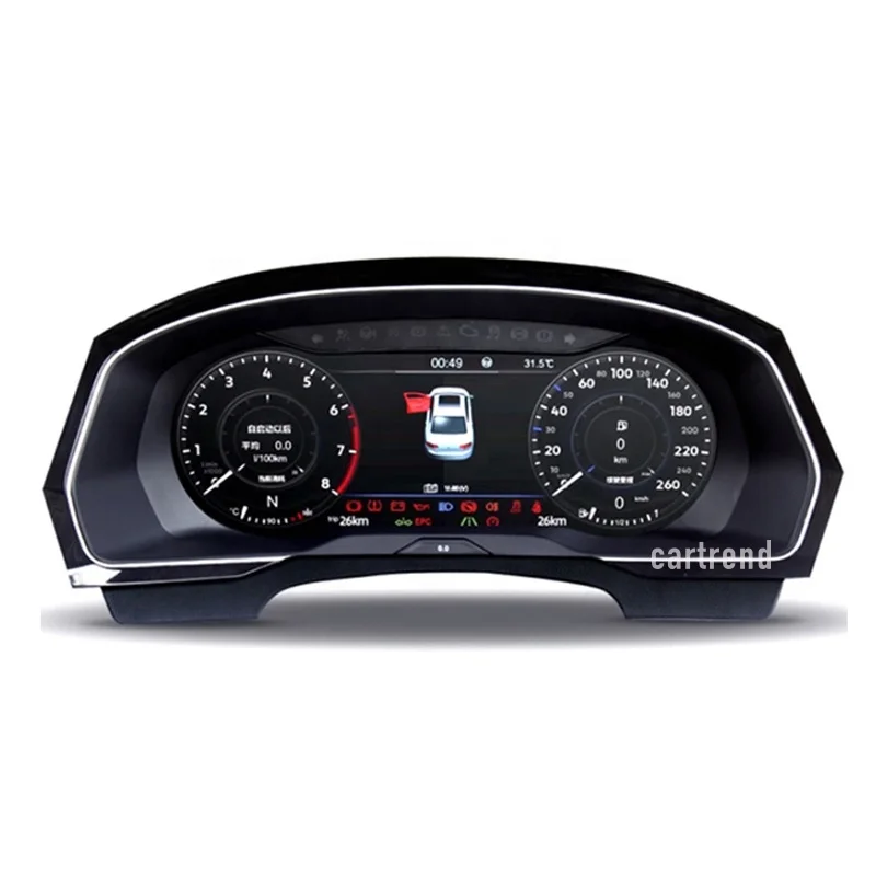 Car Virtual Cockpit Digital Cluster Dashboard 12.5 Inch Display CarPlay Gauge Instrument for Volkswagen VW Passat B8 CC Variant