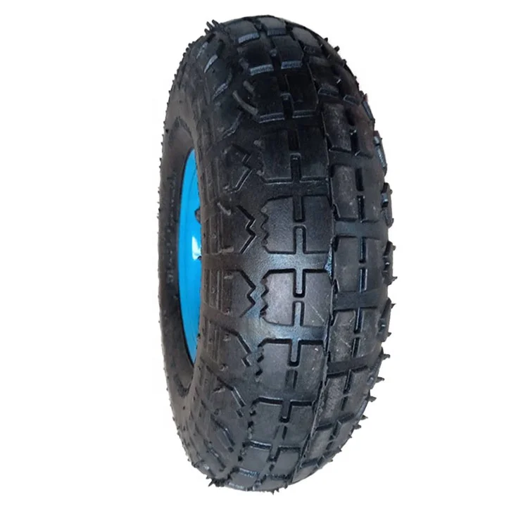 10 inch 4.10/3.50-4 pneumatic inflatable rubber wheel for trolley wagon cart