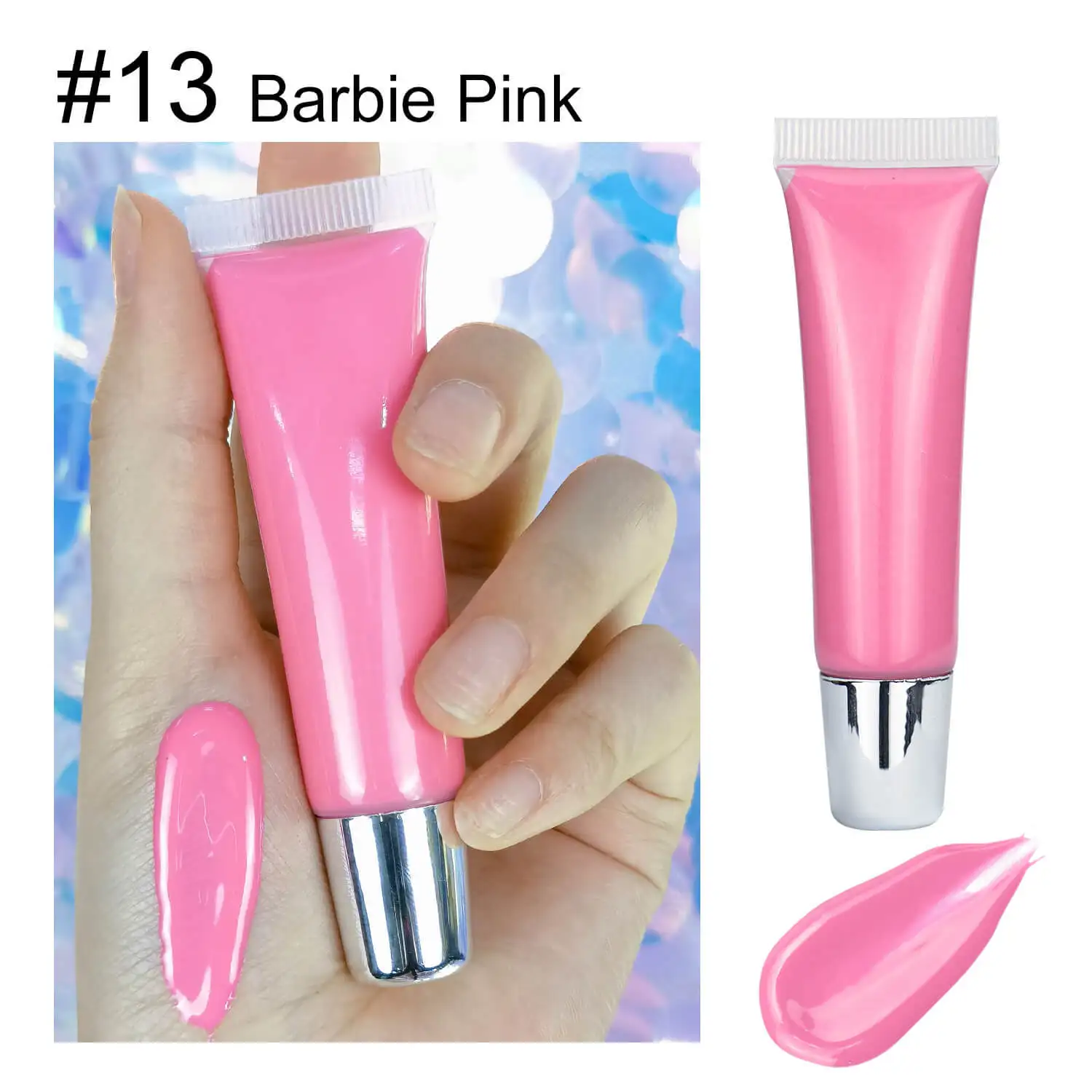 Shiny Glitter Lip Gloss Wholesale Bulk Vegan Plumper Lipgloss With Soft Squeeze Tube