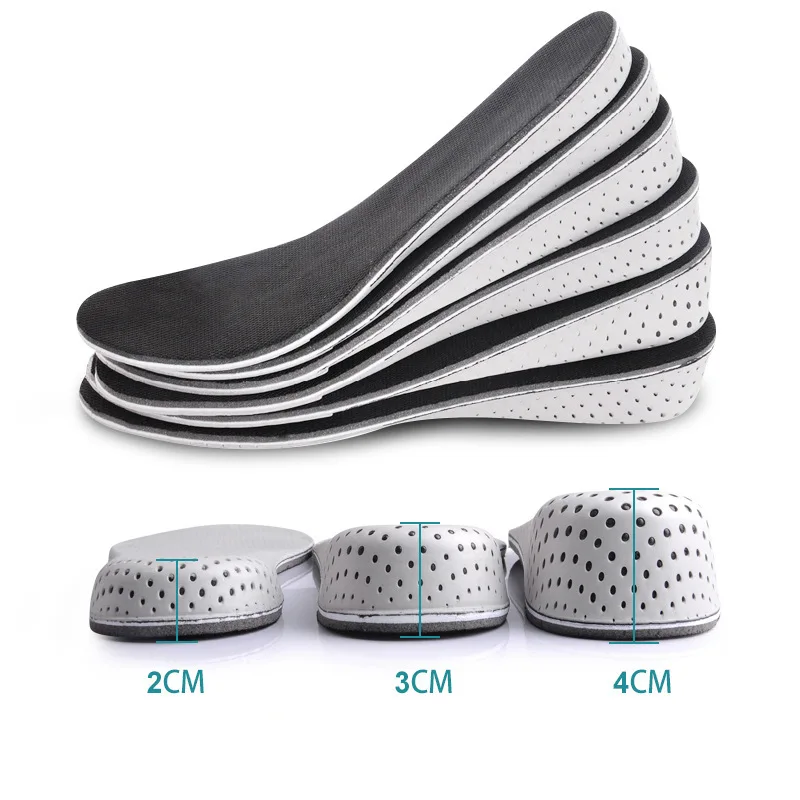 Factory Wholesale Invisible EVA Height Increase Insole One Layers 2/3/4cm Height Heel Insoles Inner Shoe Insoles
