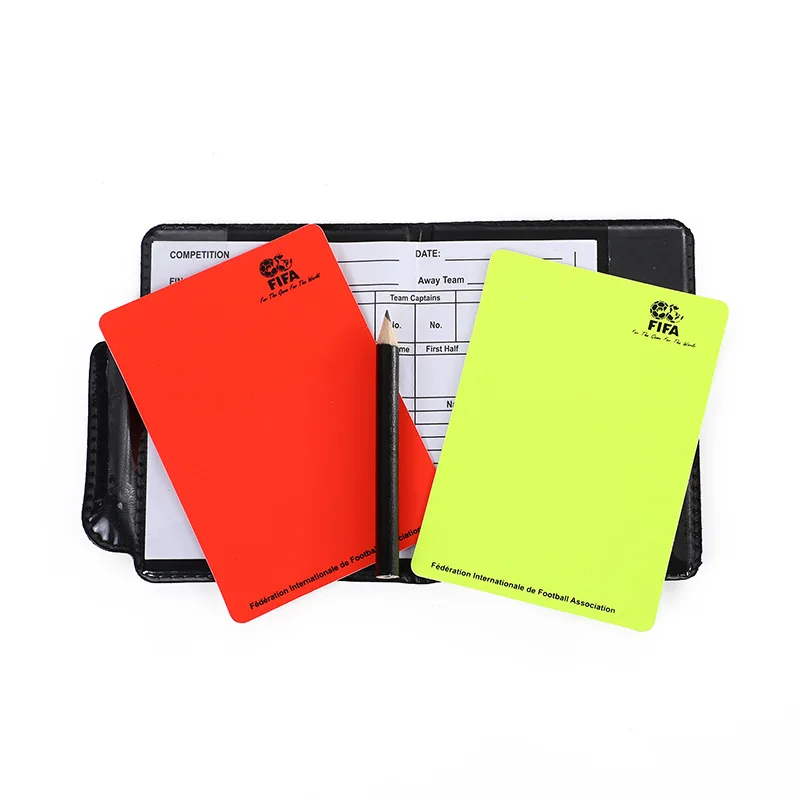 3D MAX Wholesale soccer game small Sport Officials Penalty Card red and yellow Warning Card soccer referee card