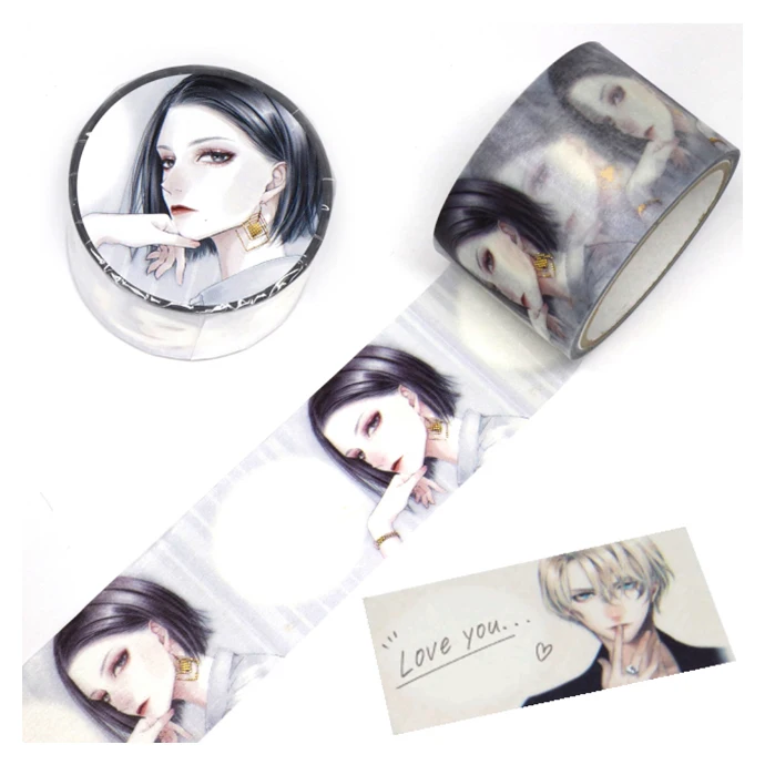 Japanese illustrated stationery anime paper washi masking tape