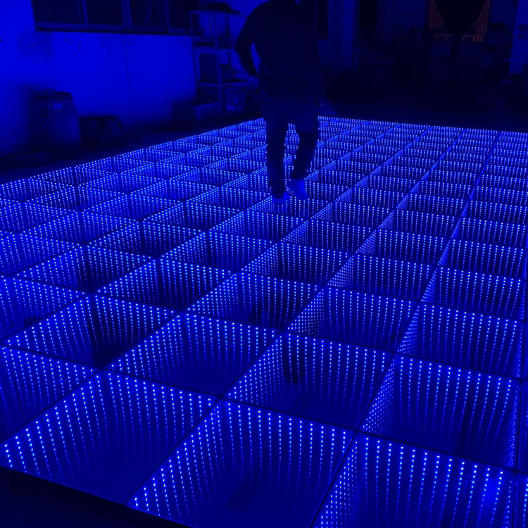 Сценическая Вечеринка 50*50 см зеркальный бездны эффект 3d СВЕТОДИОДНЫЙ танцпол для свадебных мероприятий шоу