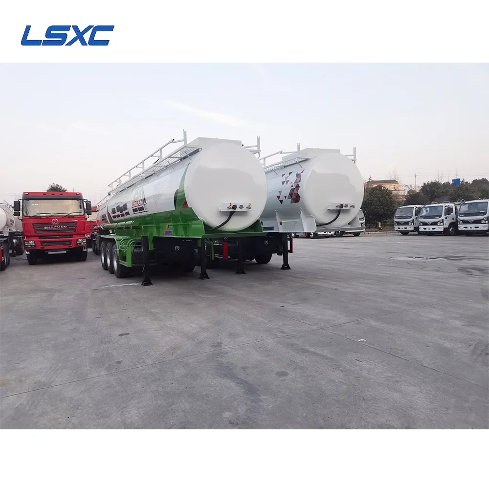 Factory Direct High Quality 3 Axle 316 Stainless Steel 20 Cubic Chemical Liquid Sulfuric Acid Semi Trailer