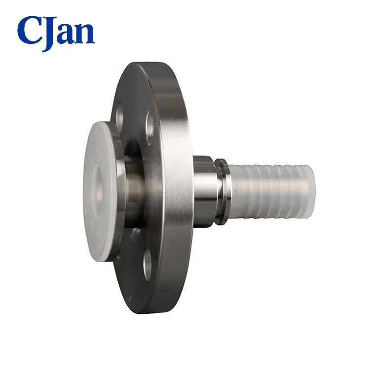 
PFA lined ANSI Lap joint flange with toothed hose shank for hose assembly use 150LB SS304 