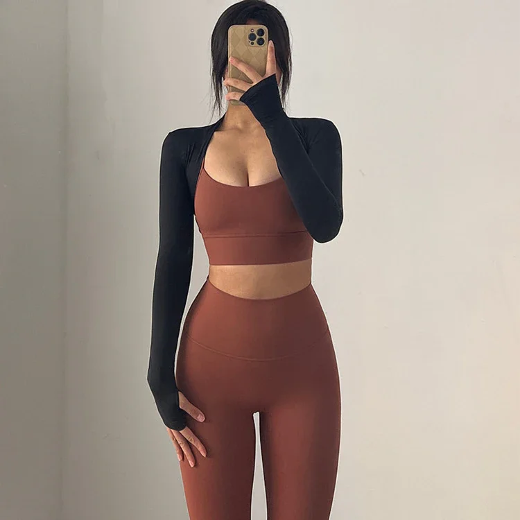 Dancing Ballet Shawl Women Long Sleeve Yoga Shirts Fitness Crop Top Running Tight Sports Coat Quick Dry Workout Clothes