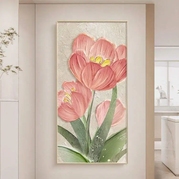 Customized wall decorative image bedroom 3D mules texture canvas oil painting handmade abstract wall art