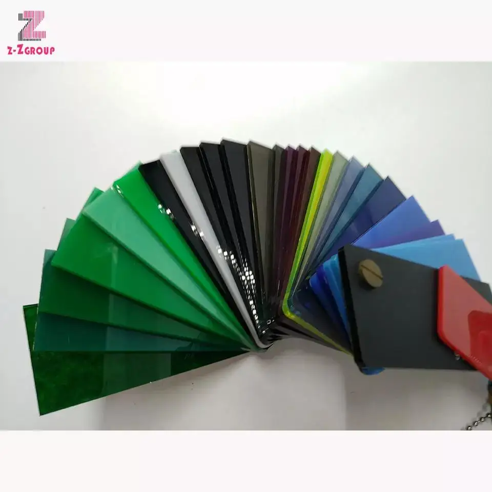 Z-z group Wholesale 1 mm 2 mm 3 mm 5 mm Glass Cast Plastic Acrylic Sheet Colorful