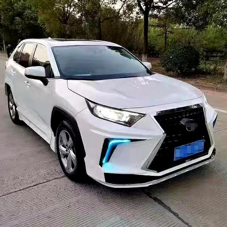 Auto  Car Accessories Front Bumper Facelift Wide Conversion Bodykit Body Kit for Toyota RAV4 2020 Change to Lexus