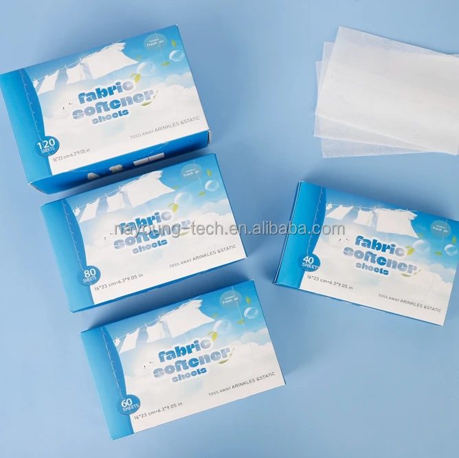 Best Selling Harmless Fabric Softener Sheet Nonwoven Detergent Sheet New Type Private Label Laundry Dryer Sheets