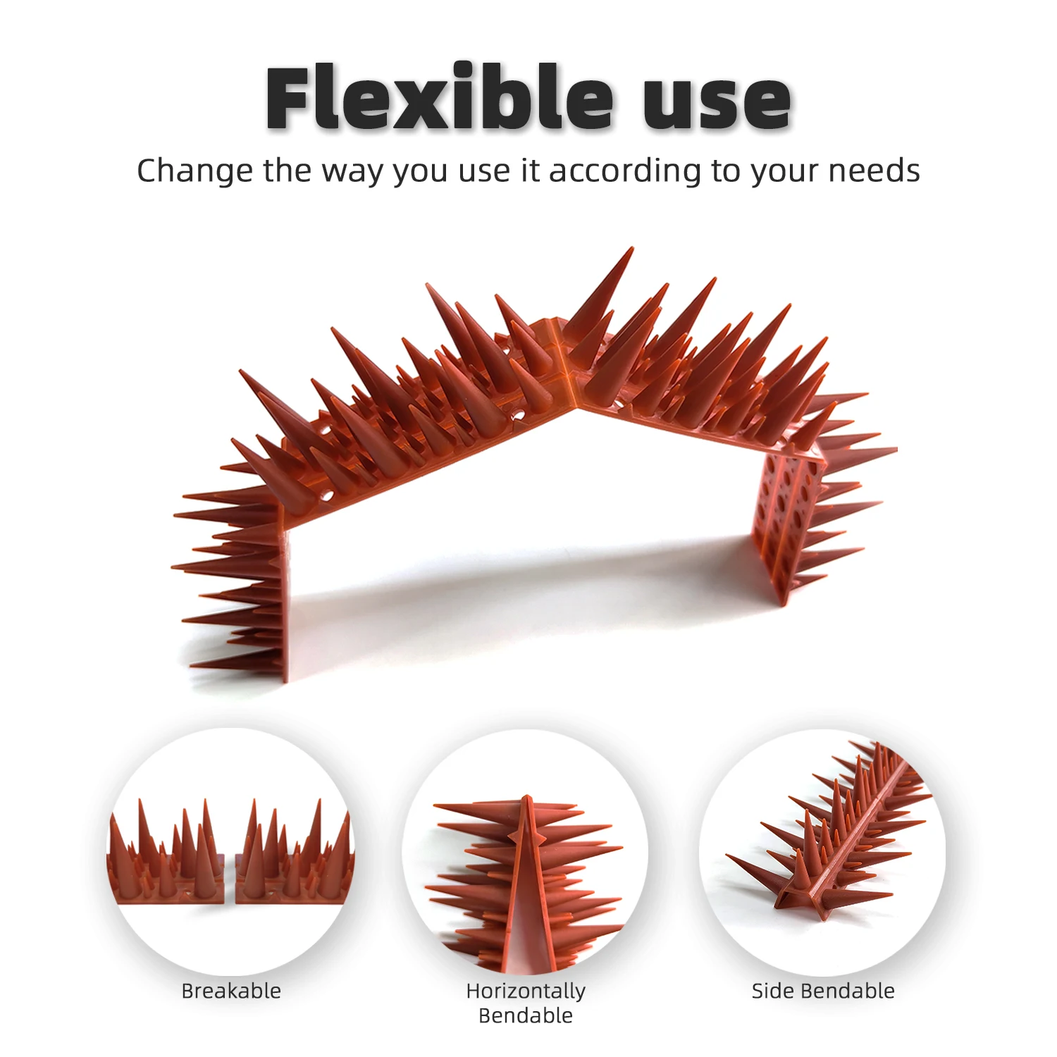 Outdoor Small Plastic Pest Defender Scare Birds and Protect Fences and Roofs Keep Birds Animal Away Bird Spikes
