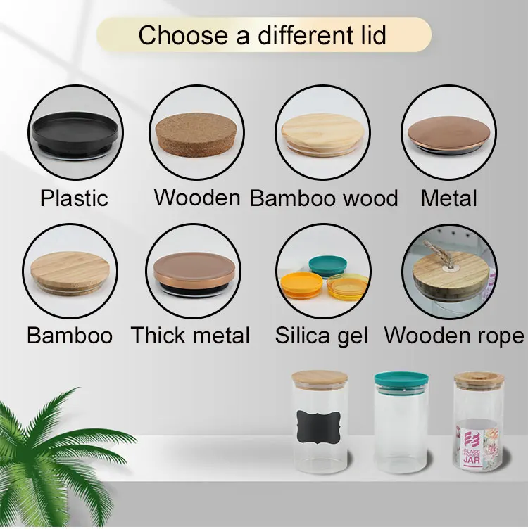 
9oz amber white round honey glass wide mouth food storage jar with plastic lid 