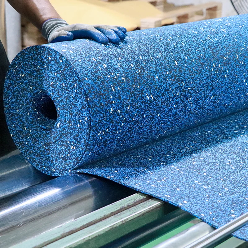 wholesale epdm anti-knock Black gym rubber flooring rolls mats for fitness room protective floor