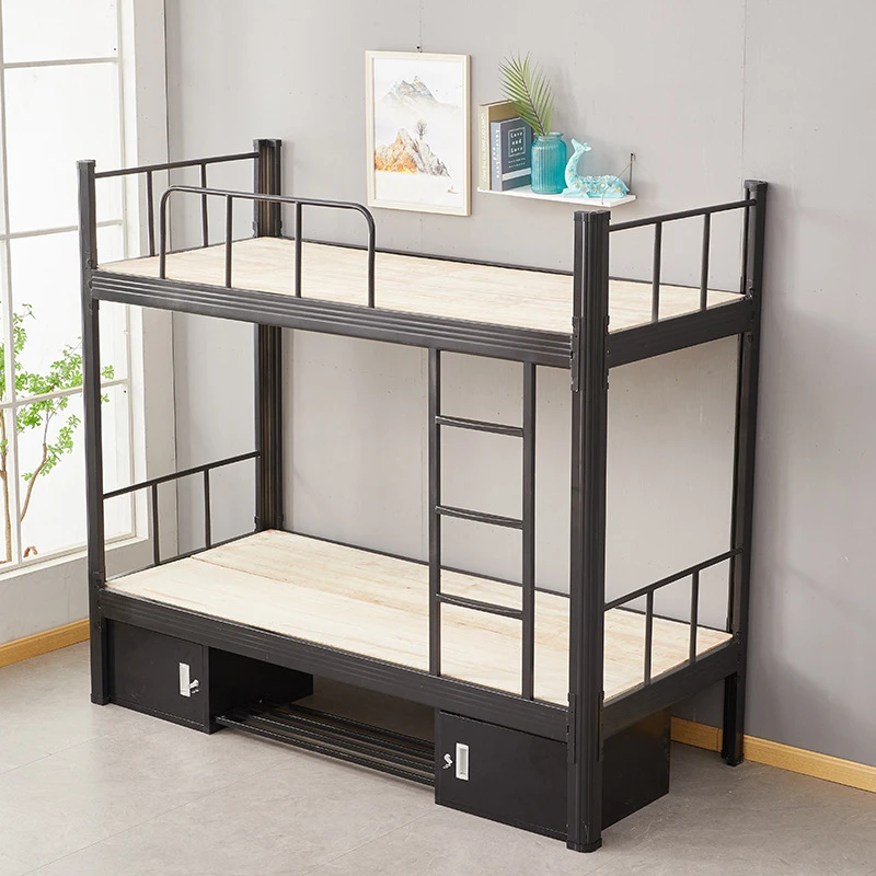 Modern Metal Loft Bunk Bed with Desk for Home School and Dormitories