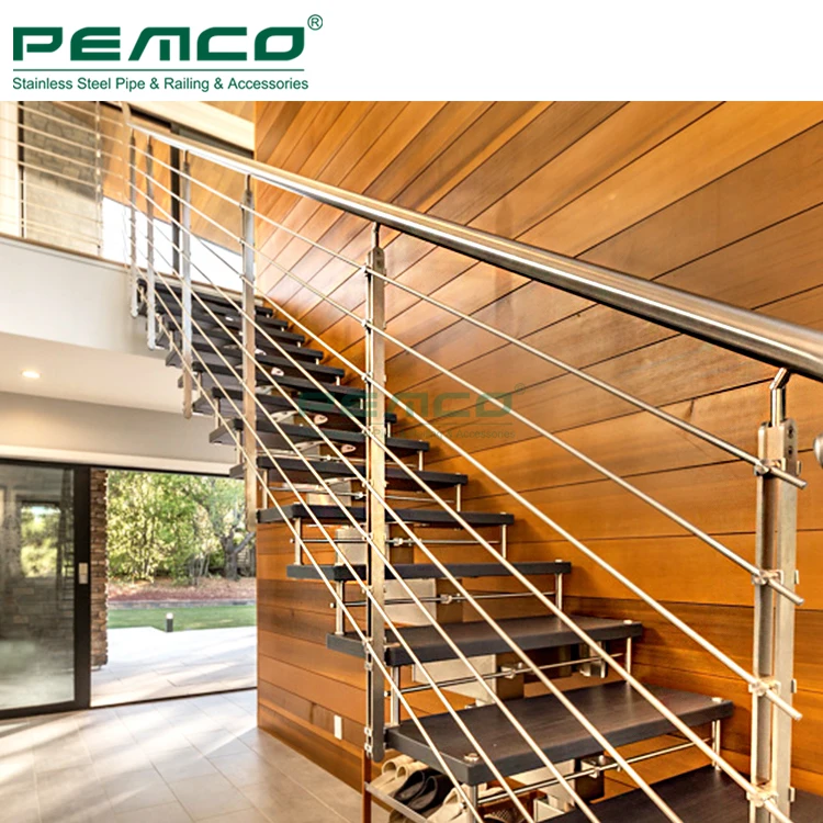 Contemporary Handrail Outdoor Tube Balustrade Handrails Stainless Steel Balcony Railings