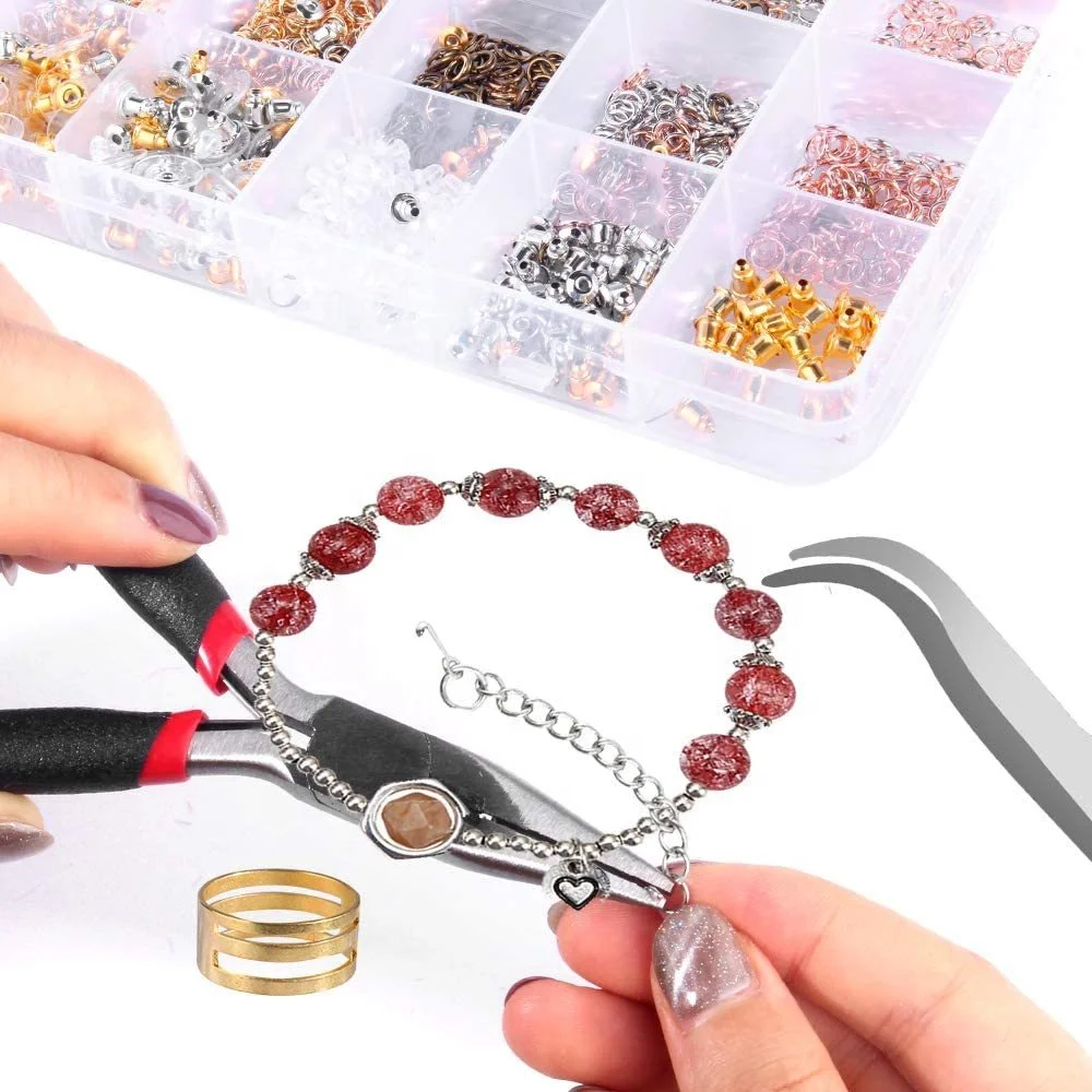  Amazon Горячая продажа 2493 шт серьги крючки прыгающие кольца аксессуары части для DIY ювелирных