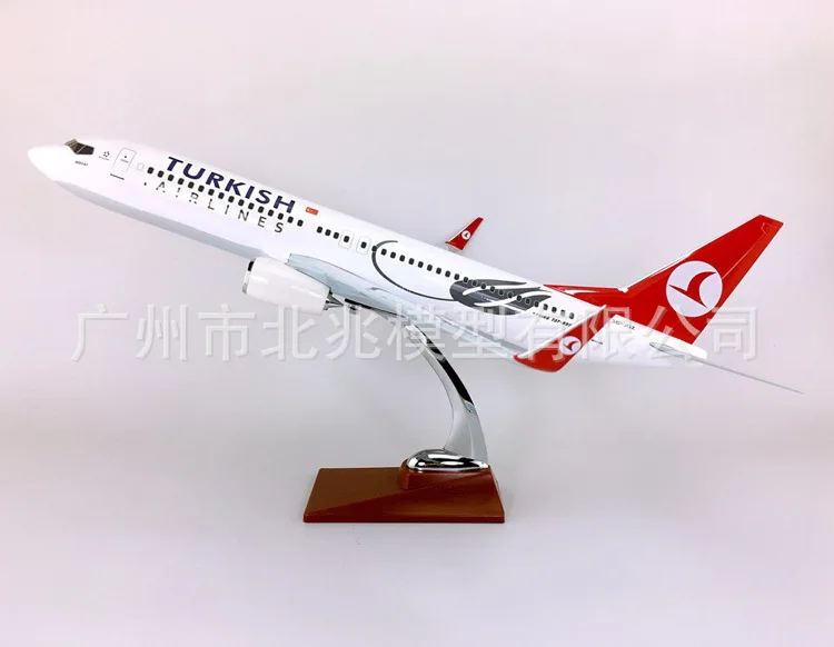 47cm 1:85 Scale Boeing 737-800 Airplane TURKISH Airline Aircraft Model