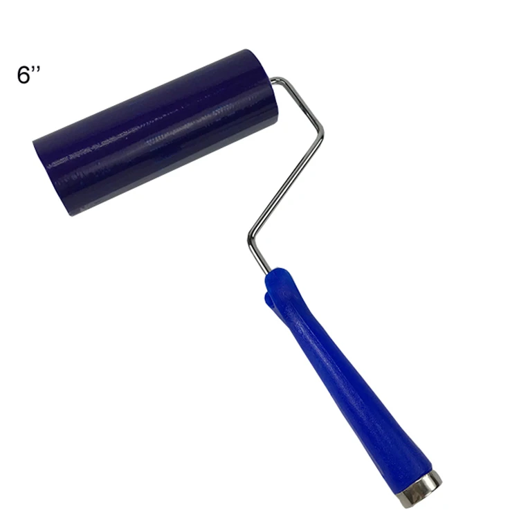 JEJOR Removing Dust Industrial Cleaning Cleanroom 6inch Peelable Disposable Blue PE Sticky Lint Roller