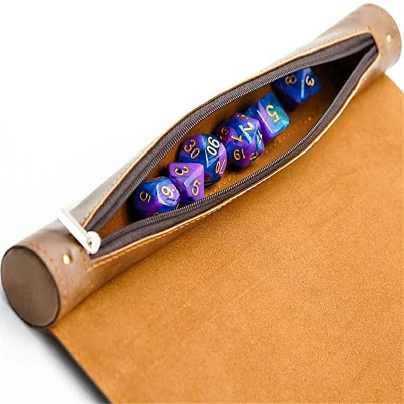 Udixi custom logo dungeons and dragons d&d rpg dnd Dice Rolling Mat PU Leather