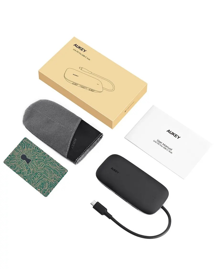 Duty Free Best Selling 8 in 1 USB C hub Network Connection and Fast Charging USB-C Hybrid Hub