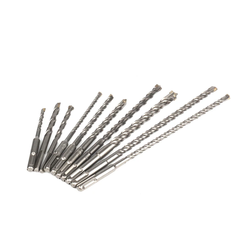 Electric Hammer Drill Bits 5/6/8/10/12/14/16mm Cross Type Tungsten Steel Alloy SDS Plus for Masonry Concrete Rock Stone