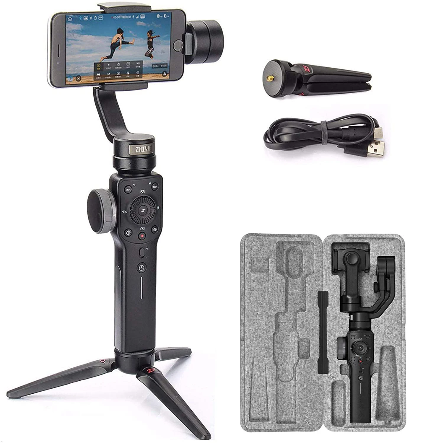  ZHIYUN Smooth 4 3-оси телефон разных цветов с шарнирным соединением для смартфона карманных стабилизаторов смартфонов и