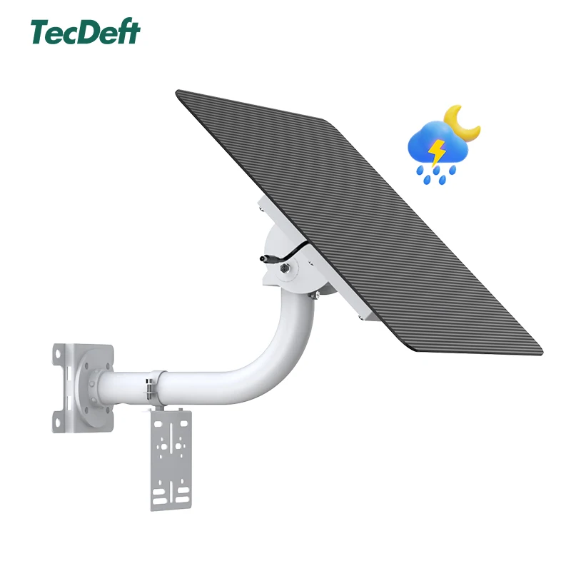 TecDeft ультратонкая безрамочная солнечная панель с высокой скоростью преобразования монокристаллического кремния для солнечной камеры наблюдения