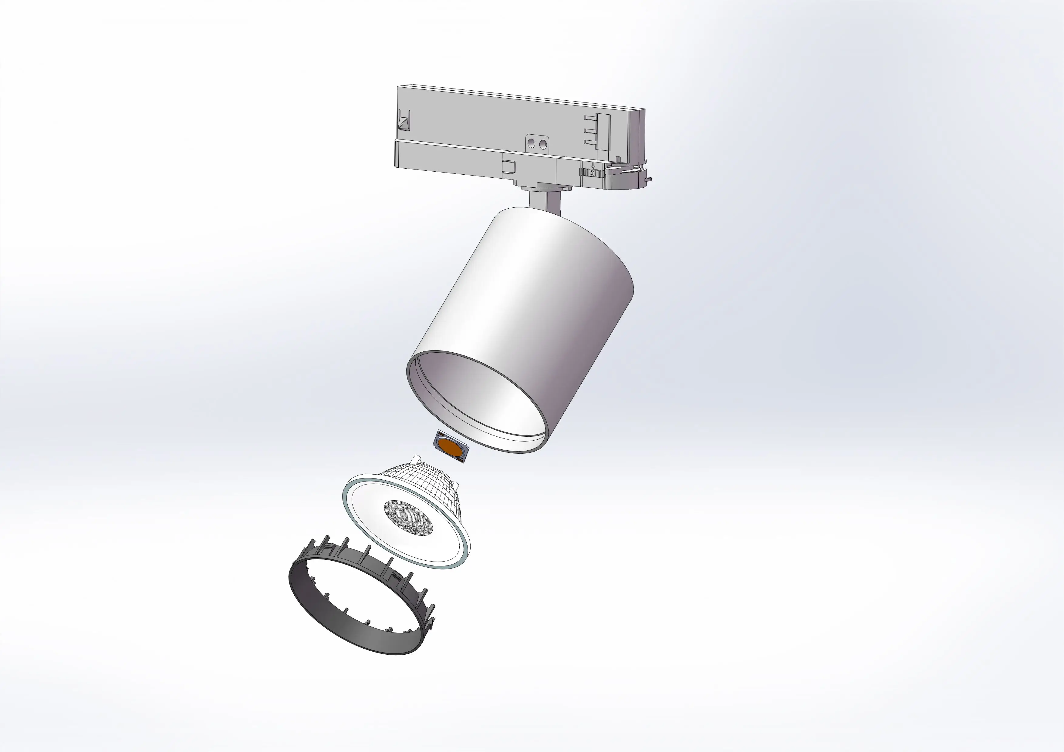 Lead time 7 days 30w led track lights IP20 track spotlights 3 phase 4 wires track lighting for retail shops