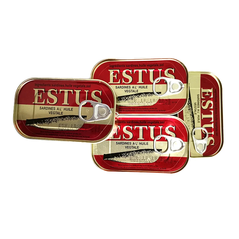 125g 50tins Cheap Price Canned Sardine Titus Fish in Vegetable Oil Body OEM Style Piece Packaging Pcs Weight Easy Shelf Origin