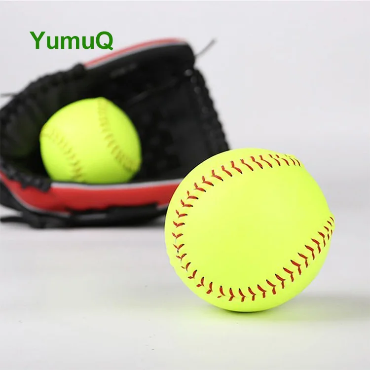 Софтбол YumuQ 12 дюймов официального размера для тренировок Fastpitch без опознавательных знаков и кожаных покрытых тренировочных мячей