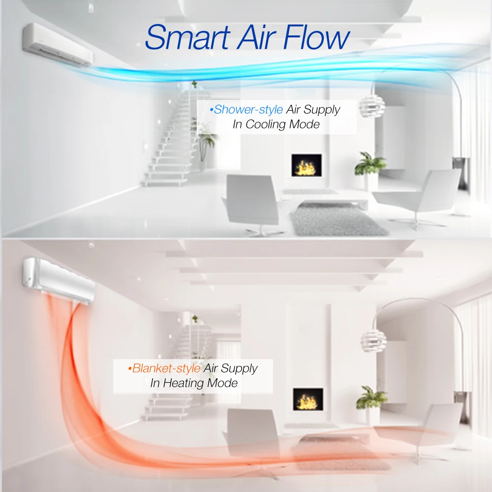 HYUNDAI R32 220-240v~50hz New 12000btu Wall Mounted Split Air Conditioner WIFI Controlled Intelligent Inverter for Room Use