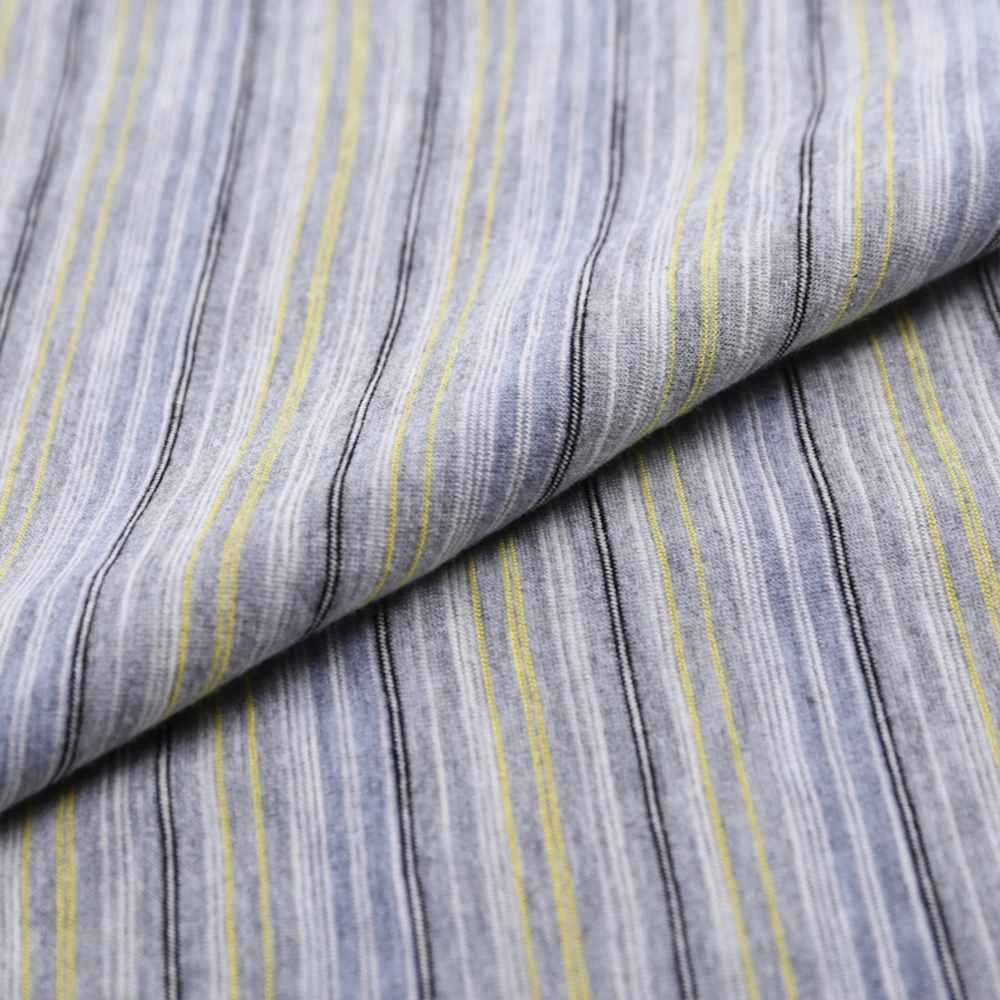 160GSM Fashion Casual Customized Striped Knitted Fabric Yarn Dyed Viscose Jersey Fabric Polyester Fabric for Sports Jerseys