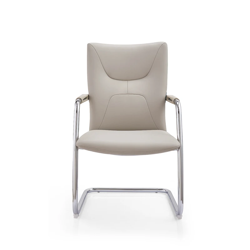Недорогой стул для конференций, легкие мягкие стулья со средней спинкой для конференц-зала, Кожаные Офисные стулья с стальной рамой