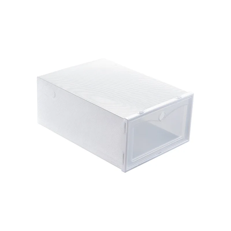 Fashion Side Open Type Simple Assemble Custom Sneakers Foldable Clear Drawer Case Shoes Storage Box
