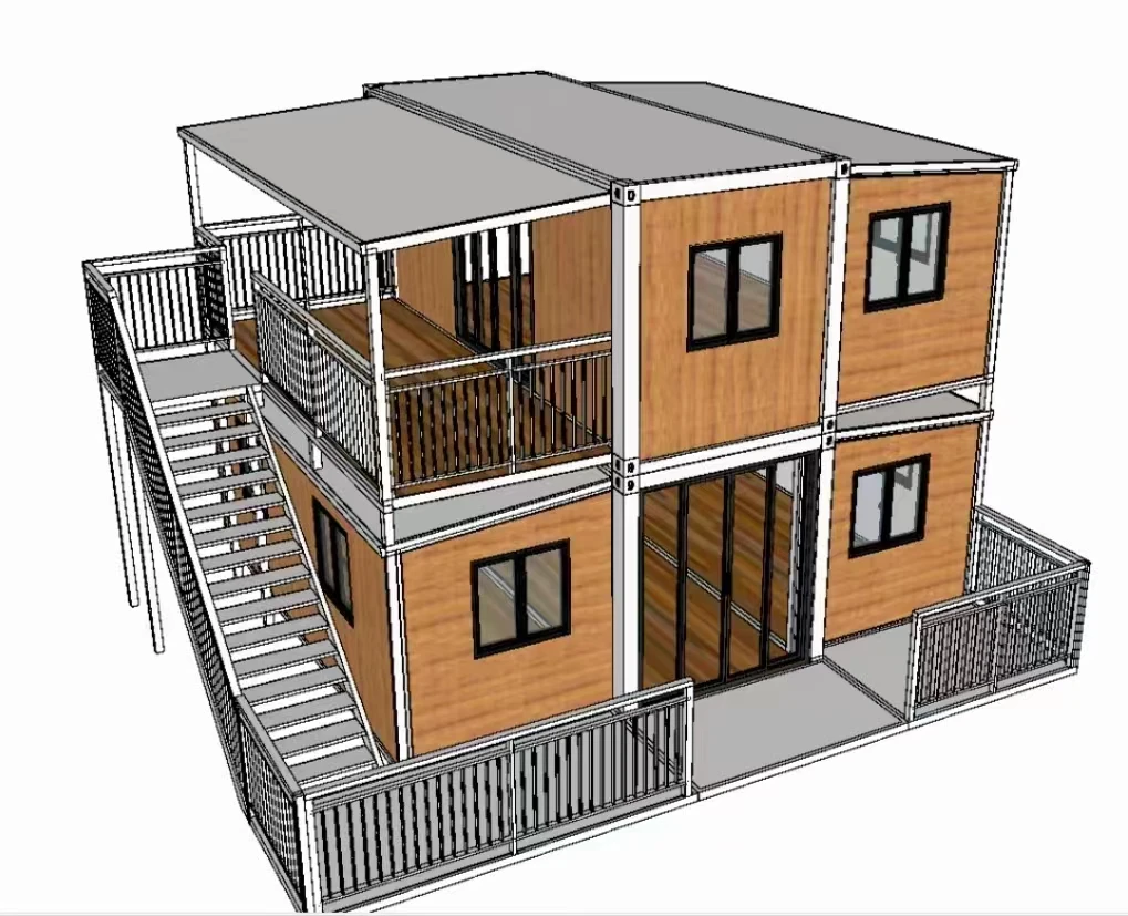 2024 Low Price Modular house Prefabricated 20ft flat-pack prefab container house toilet container home