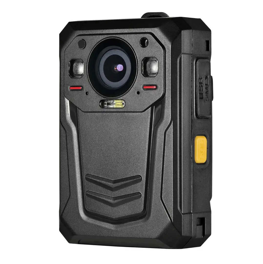 4G Wearable Body Worn Camera with Intercom AES256 SOS Button IP67 Night Vision for Security Law Enforcement