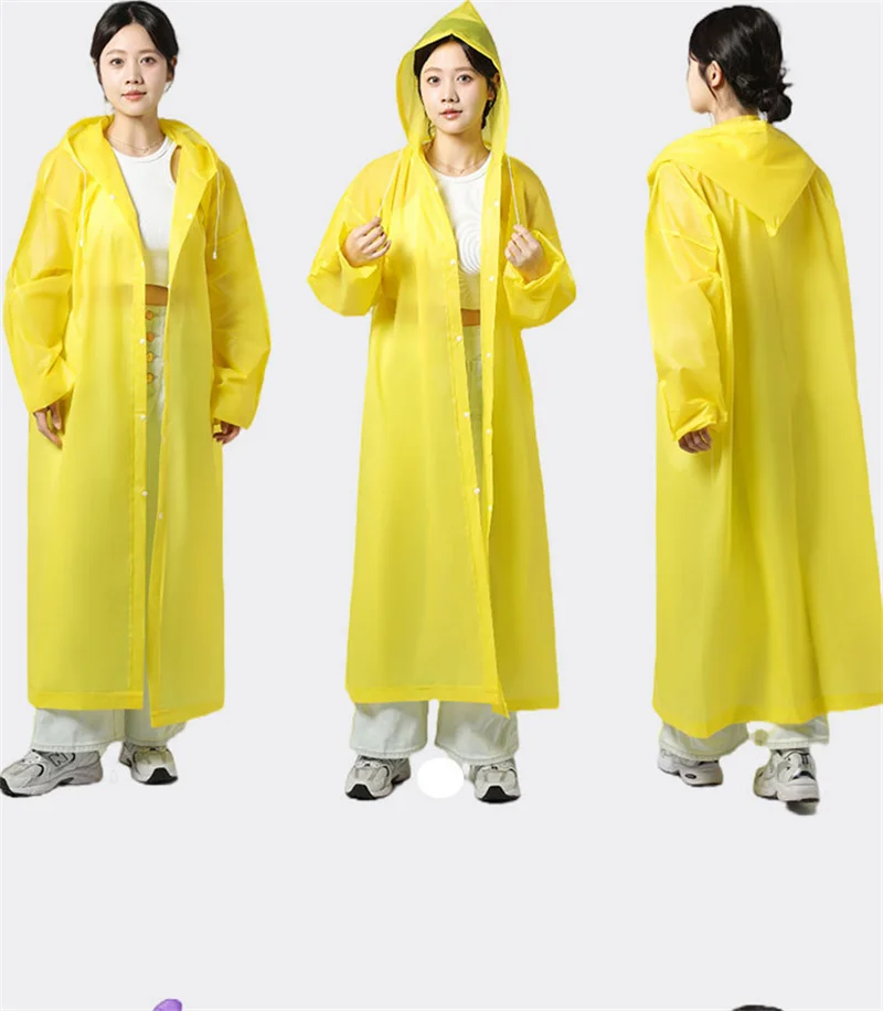 Raincoat thickened non-disposable EVA fashion outdoor adult children travel travel raincoat rain poncho